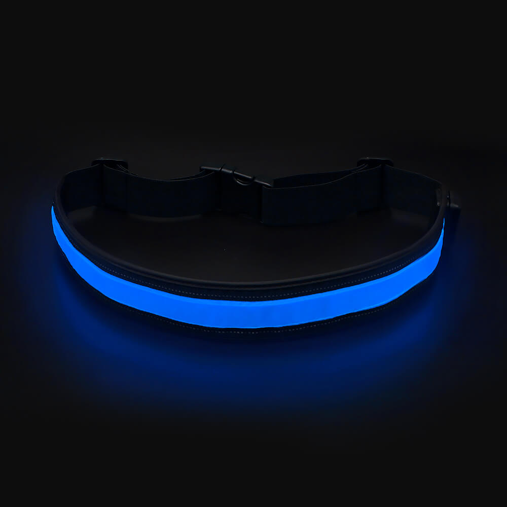  BSEEN LED Running Waist Belt - USB Rechargeable Reflective  Glowing LED Waistband, Flashing Safety Light Belt for Runners, Joggers,  Walkers, Pet Owners, Cyclists (Blue) : Sports & Outdoors